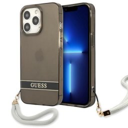 Husa Guess GUHCP13LHTSGSK iPhone 13 Pro / 13 6.1" black/black hardcase Translucent Stap