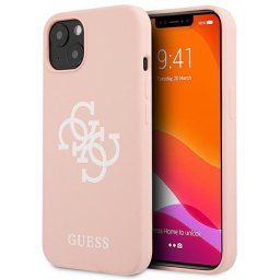 Husa silicon Guess 4G Logo pentru Apple iPhone 13 mini, culoare roz