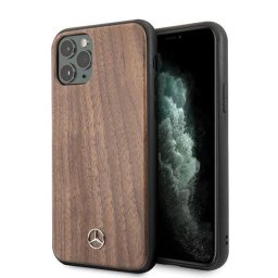 Husa Mercedes MEHCN65VWOLB iPhone 11 Pro Max hard case brązowy/brown Wood Line Walnut