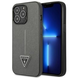 Husa Guess GUHCP14XPSATLG iPhone 14 Pro Max 6.7 "silver / silver hardcase SaffianoTriangle Logo