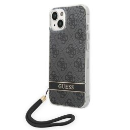 Husa Guess GUOHCP14MH4STK iPhone 14 Plus 6.7 "black / black hardcase 4G Print Strap