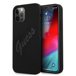 Husa Husa hardcase Guess Script Vintage pentru Apple iPhone 12 Pro Max, culoare negru