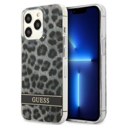 Husa Guess GUHCP13LHSLEOK iPhone 13 Pro / 13 6.1" grey/grey hardcase Leopard