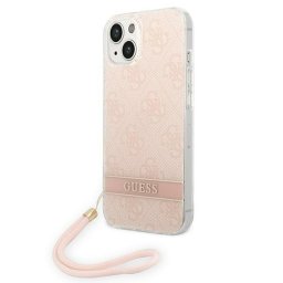 Husa Guess GUOHCP14MH4STP - Carcasă rigidă - compatibil cu Apple iPhone 14 Plus 6.7 " / 4G Print Strap - culoare Roz