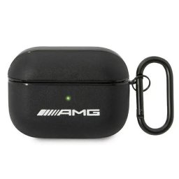 Husă MERCEDES AMG Leather Big Logo pentru AirPods Pro 1/2 – Negru
