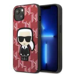 Husa Karl Lagerfeld KLHCP13SPMNIKPI iPhone 13 mini 5.4" hardcase red/red Monogram Ikonik Patch