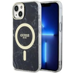 Husa Guess GUHMP14MPCUMAK iPhone 14 Plus 6.7" black/black hardcase Marble MagSafe