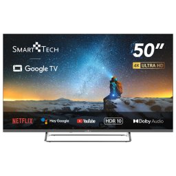 Televizor Smart Tech 50UG02V, 127 cm, UHD 4K Google TV, Wi-Fi, Bluetooth, Dolby Audio, Negru
