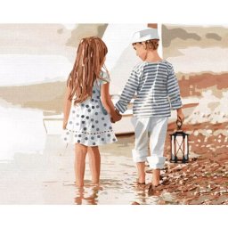 Pictează pe baza numerelor - pritenie - 40 x 50 cm