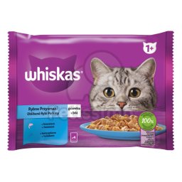Whiskas hrană umedă - somon, ton 4 x 85 g