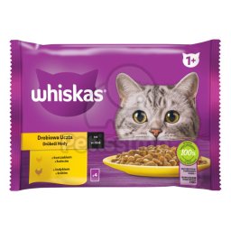 Whiskas hrană umedă în sos - pui, curcan 4 x 85 g