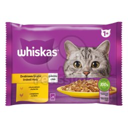 Whiskas hrană umedă - pui, curcan 4 x 85 g