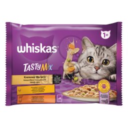 Whiskas Tasty Mix Creamy Creations - pui, legume & miel, curcan 4 x 85 g
