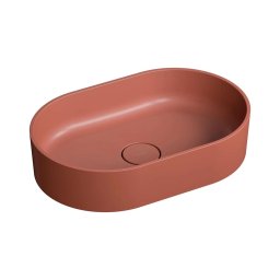 OMNIRES OVOUNTE - Lavoar pentru blat OVO 55 x 36 cm dolomită/teracotă mată