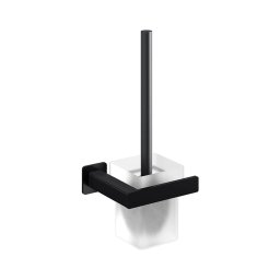 OMNIRES NL80620BL - Perie WC de perete NELSON negru mat