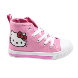 Ghete inalte sport din panza cu lumini, Hello Kitty