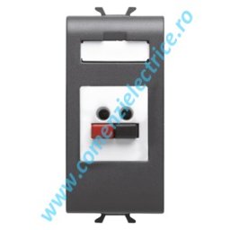 PRIZA (CONECTOR) AUDIO GEWISS CHORUS, 1 MODUL, NEGRU