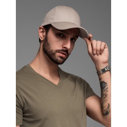 Ombre Men's baseball cap with decorative embroidery - ash