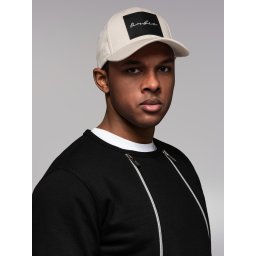 Ombre Men's baseball cap with large patch - cream