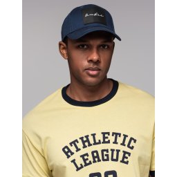 Ombre Men's baseball cap with large patch - navy blue