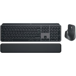 Kit Logitech MX Keys S Combo, MX Keys S + MX Master 3S, 2.4GHz&Bluetooh, Silent, USB-C, Graphite