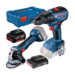 Bosch - GWS 180-Li + GSR 18V-50 - Polizor unghiular, 125 W + Masina de gaurit si insurubat, 50 Nm + Acumulator, Li-Ion, 18 V, 2 Ah + Acumulator, Li-Ion, 18 V, 5 Ah + Incarcator + Valiza speciala XL-BOXX
