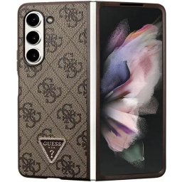 Husa Guess Leather 4G Triangle Strass case for Samsung Galaxy Z Fold 5 - brown