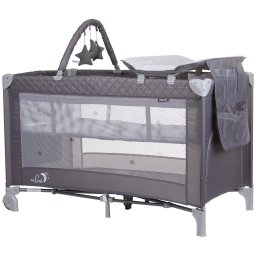 Patut pliabil cu saltea de infasat Chipolino Luna Ash Grey