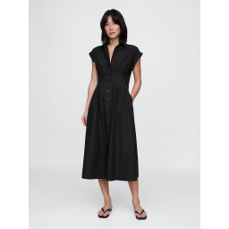 GAP Shirt poplin midi dress - Women's