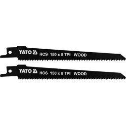 Set 2 panze pentru fierastrau sabie, YT-33923, pentru lemn, 150 mm, 8TPI, HCS