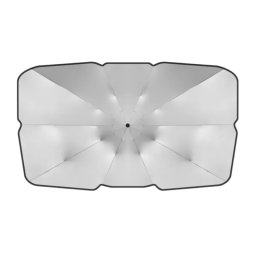 Parasolar auto tip umbrela, protejeaza impotriva radiatiilor solare, universal, 130x75 cm, Gonga® Negru