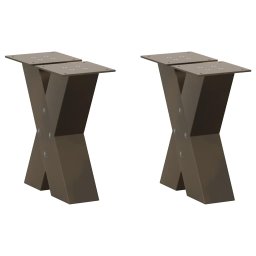 Picioare pentru masa cafea în forma X 2 buc Otel natural Otel GartenMobel Dekor