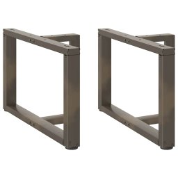 Picioare pentru masuta cafea în forma T 2 buc Otel natural Otel GartenMobel Dekor