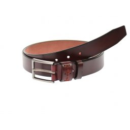 Curea barbati eleganta, din piele naturala, maro 3.5 cm - DR1215M