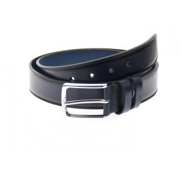 Curea barbati eleganta, din piele naturala, bluemarin 3.5 cm - DR1500BLM