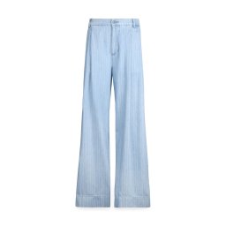 Liu Jo Pantaloni albastru deschis / alb