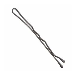 Agrafe de par profesionale, maro, ondulate cu capat rotund 48 mm - 12 buc