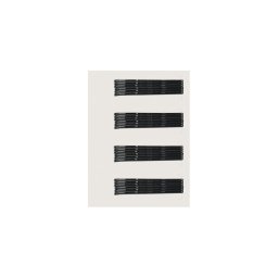 Agrafe de par profesionale, negre, ondulate cu capat rotund 50 mm - 24 buc
