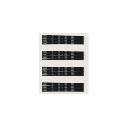 Agrafe de par negre, ondulate cu capat rotund 70 mm - 24 buc