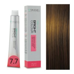 Vopsea de par cu keratina, ulei de argan si amoniac Bright Color nr 7.7, Blond Mediu Maro - 100 ml