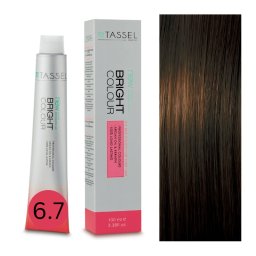 Vopsea de par cu keratina, ulei de argan si amoniac Bright Color nr 6.7, Blond Inchis Maro - 100 ml