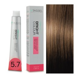 Vopsea de par cu keratina, ulei de argan si amoniac Bright Color nr 5.7, Castaniu Maro Deschis - 100 ml