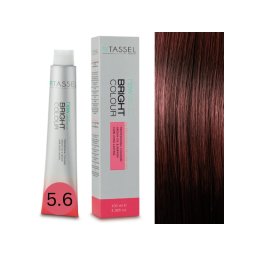 Vopsea de par cu keratina, ulei de argan si amoniac Bright Color nr 5.6, Castaniu Rosu Deschis - 100 ml