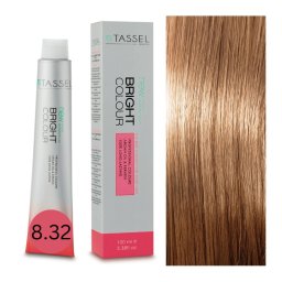 Vopsea de par cu keratina, ulei de argan si amoniac Bright Color nr 8.32, Blond Bej Deschis - 100 ml