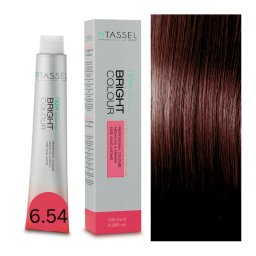 Vopsea de par cu keratina, ulei de argan si amoniac Bright Color nr 6.54, Blond Inchis Mahon Cupru - 100 ml
