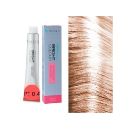 Vopsea de par cu keratina, ulei de argan si amoniac Bright Color PT 0.4, Galben Piersica - 100 ml