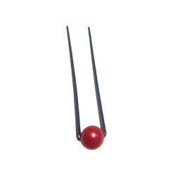 Ac pentru coc, din metal, cu perla rosie - set de 10 buc