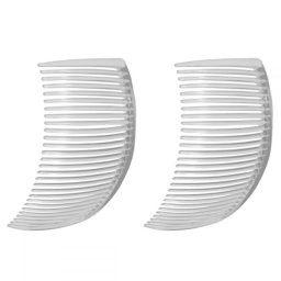 Pieptene pentru voal sau alte accesorii de par, transparent mare din plastic - 1 buc
