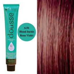 Vopsea fara amoniac cu 12 uleiuri hranitoare pentru par Dousse Tassel nr 6.56, Blond Inchis Rosu Violet - 100 ml