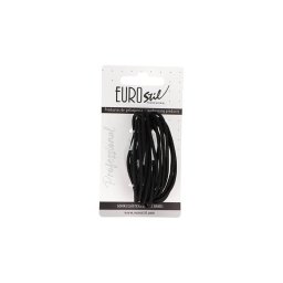 Elastice pentru par Eurostil, subtire si negre - set de 15 buc